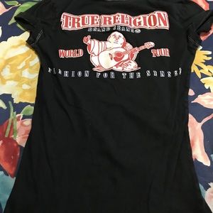 Women’s black true religion T-shirt
